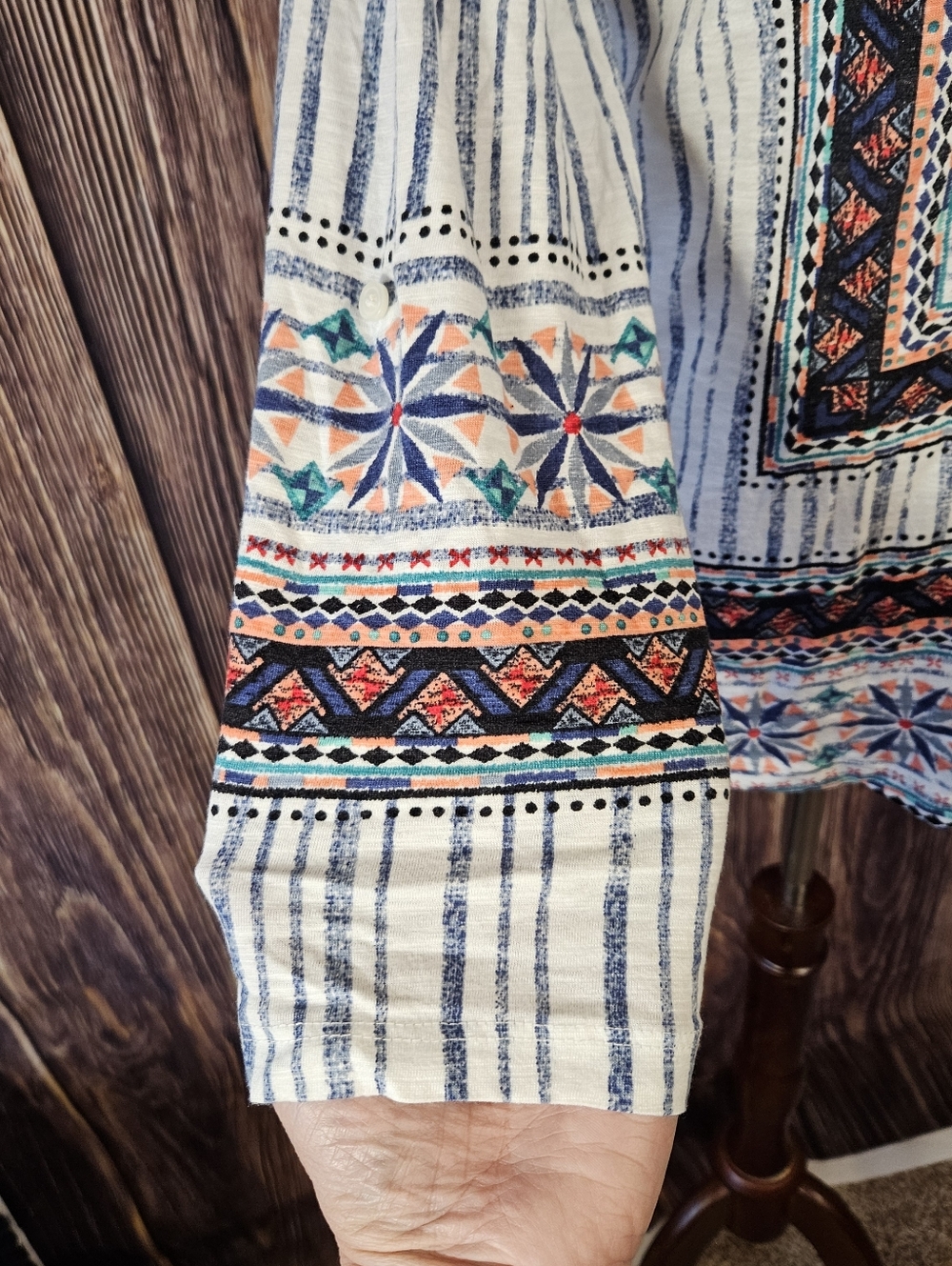 Style & Co Mixed Print Knit Top Plus Size 0X - Picture 5 of 11